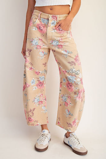 Vintage Bloom Barrel Jeans