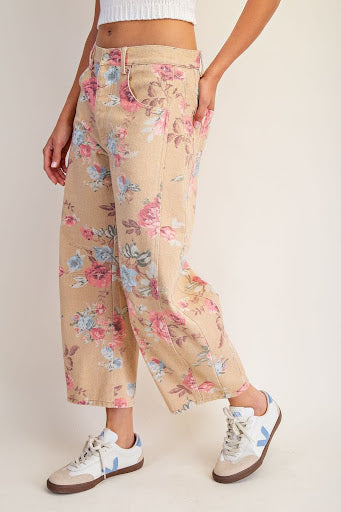 Vintage Bloom Barrel Jeans