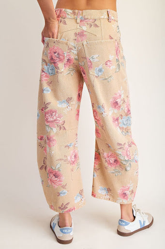Vintage Bloom Barrel Jeans