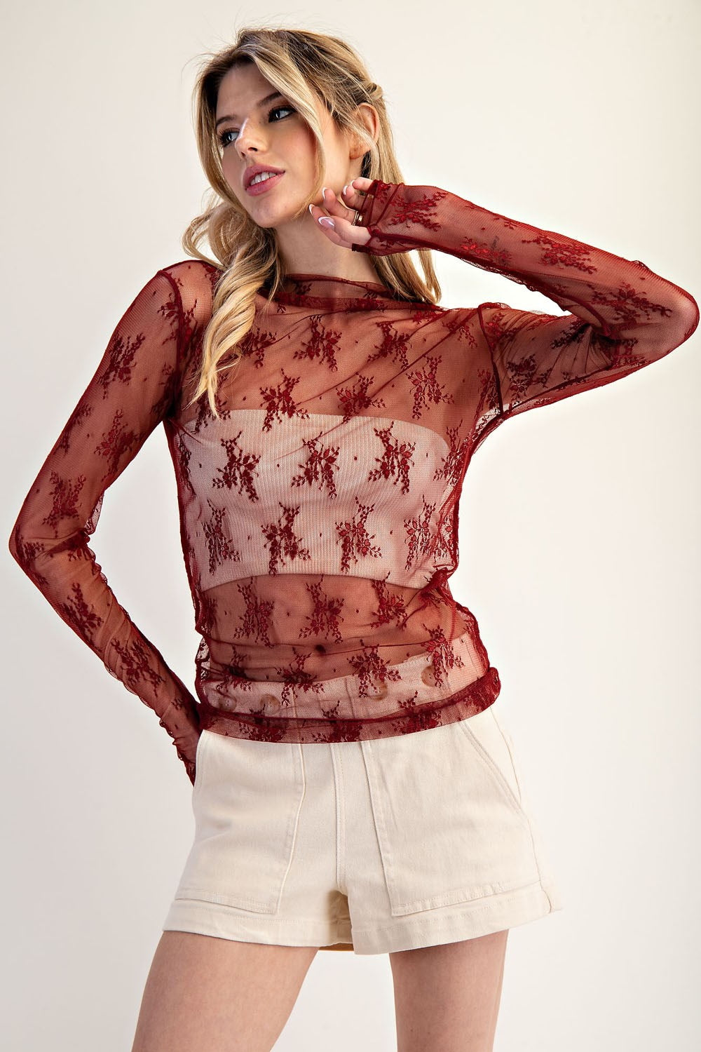 Cabernet Dream Lace Top